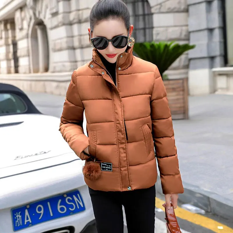 2018 Новинка зимы вниз хлопковая куртка женская большой Размеры моды воротник
