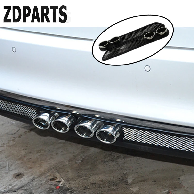 ZDPARTS 3D Автомобильные Углеродные хромированные выхлопные трубы наклейка на