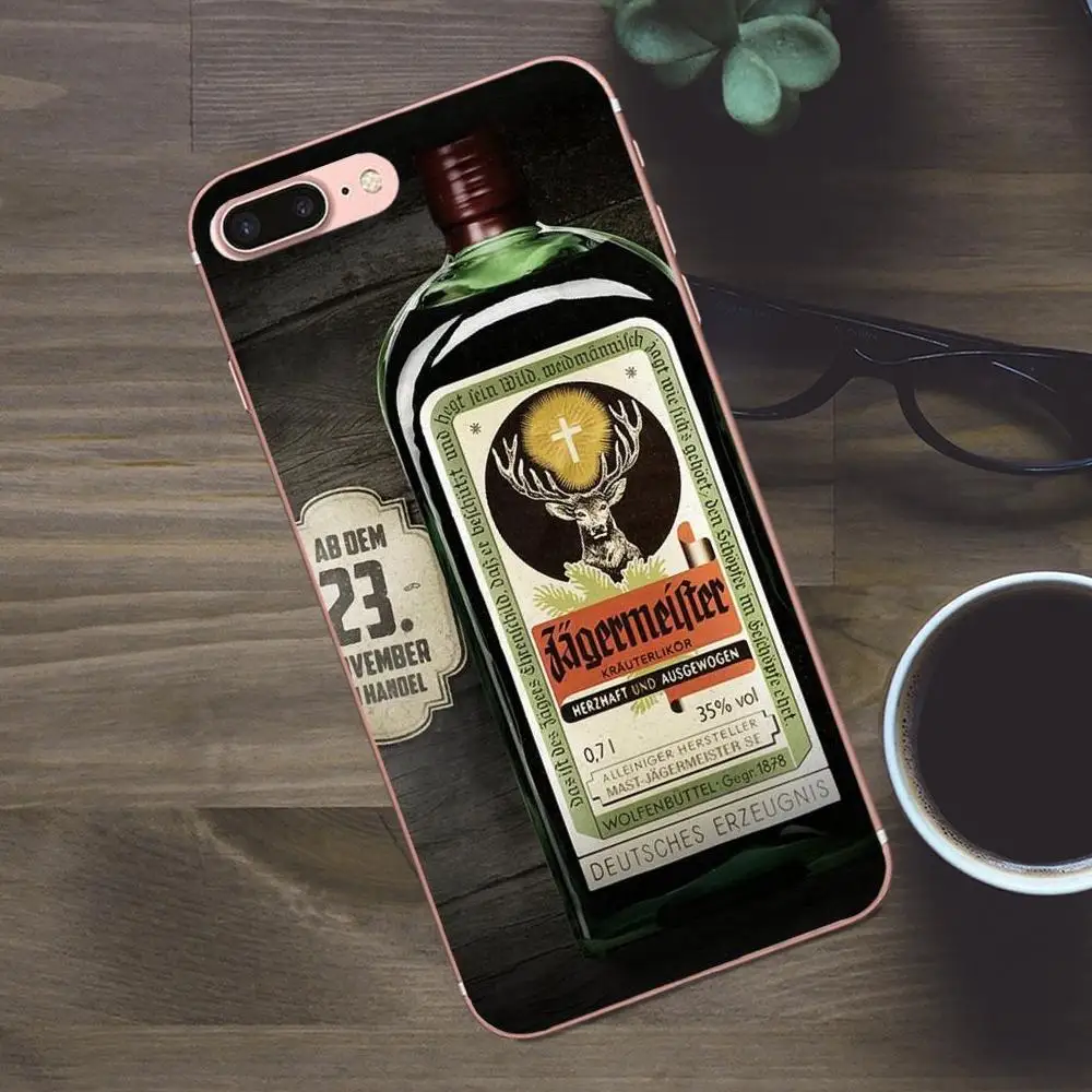 Bixedx Jagermeister Ретро бутылка рисунок ТПУ Для Huawei G8 Honor 5C 5X 6 6X 7 8 9 Y5II Mate P7 P8 P9 P10 P20 Lite Plus 2017