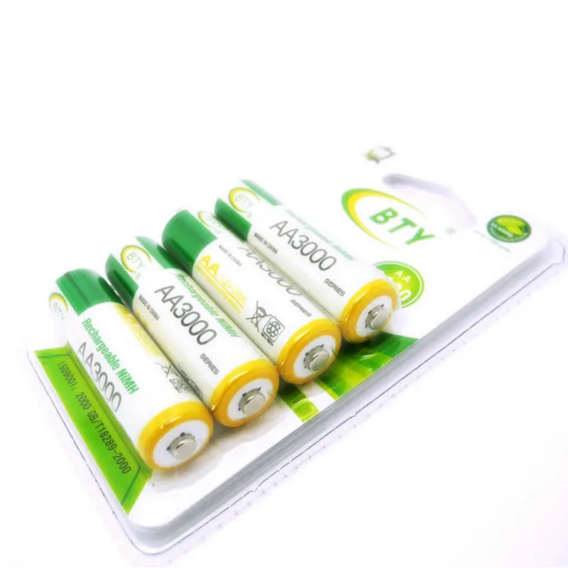 Аккумуляторные батарейки AA Ni-MH 3000 мАч 4 шт. | Электроника
