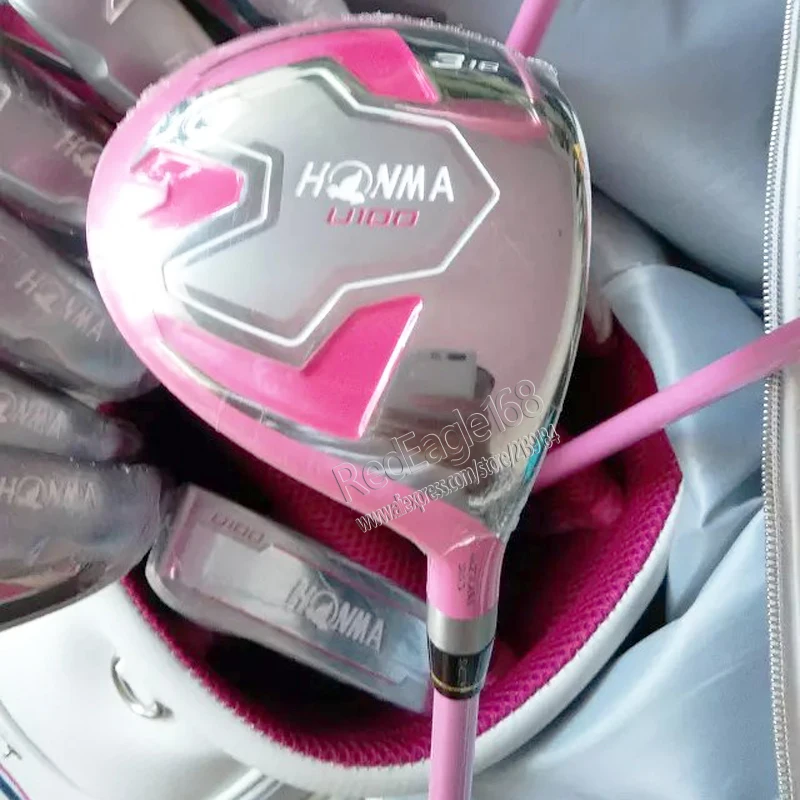 Cooyute Новинка для женщин Honma U100 комплект гольф клубов дерево + утюжки клюшки сумка