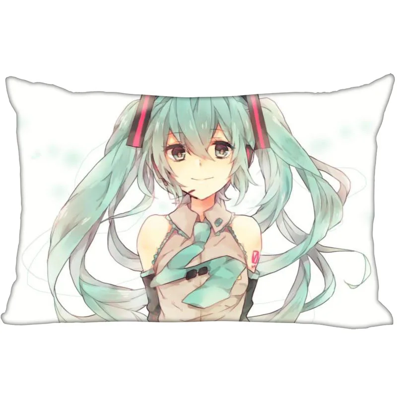 5 Горячая Hatsune Подушка «Мику Хацунэ» крышка спальни для дома или офиса, декоративные наволочки прямоугольная Подушка на молнии Чехлы Атласная ткань не выцветает - Цвет: 5