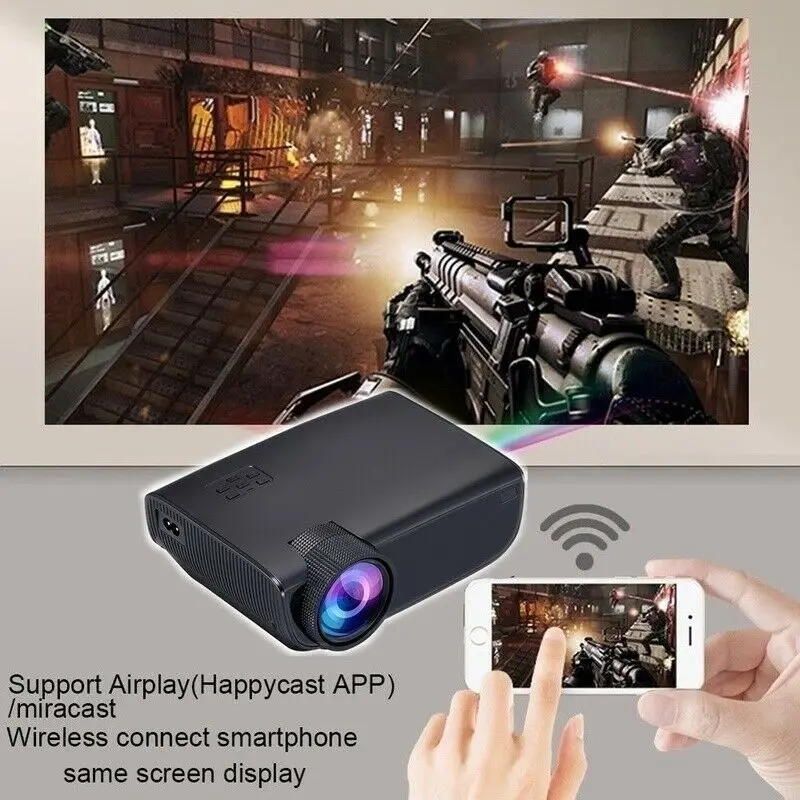 1080P 3D 4K HD светодиодный проектор для домашнего кинотеатра Android/IOS UY8 | Компьютеры и