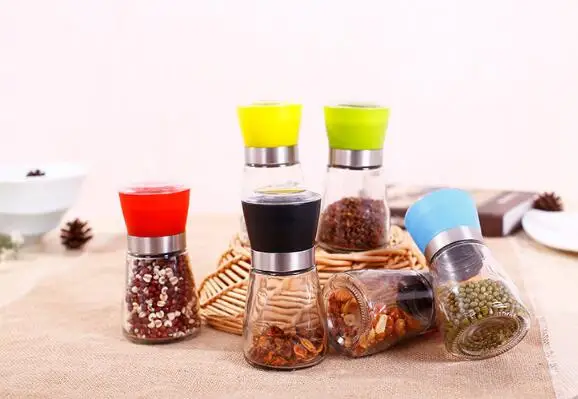 Free shipping 40 pcs lot Salt and Pepper mill grinder Glass Shaker Spice Container Condiment Jar Holder | Дом и сад