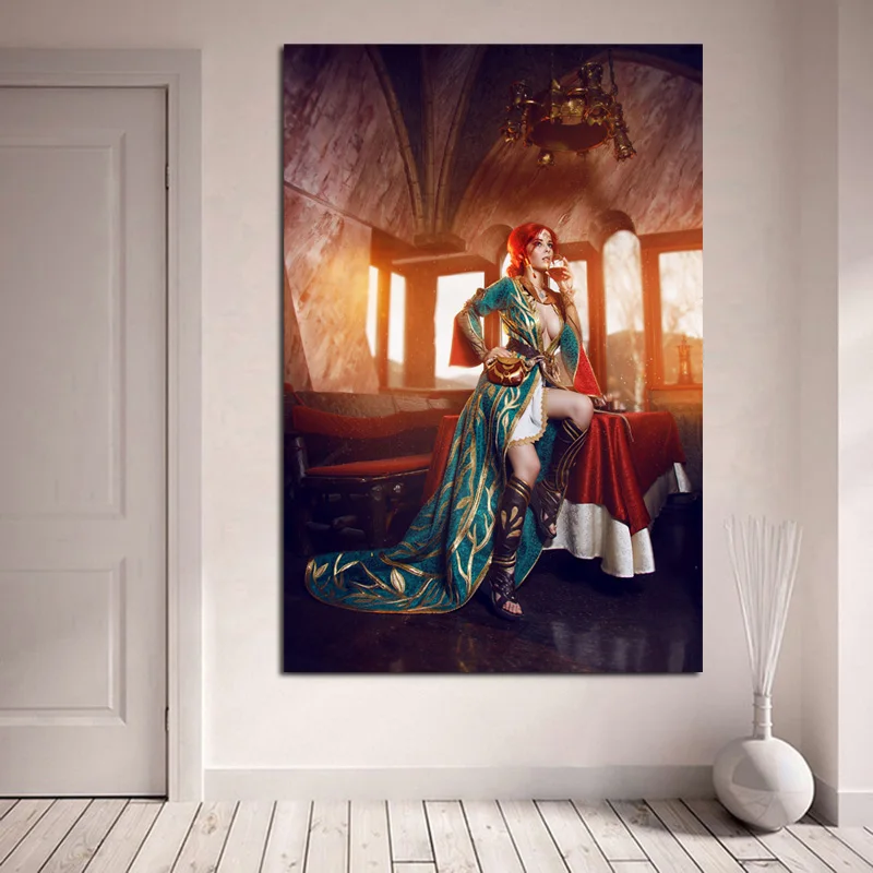Игра Triss Merigold Косплей Disharmonica холст картина печать гостиная домашний декор