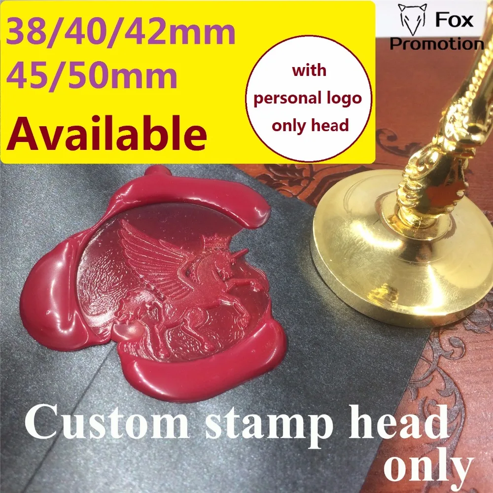 

Customize Wax Metal head with Your Logo,New Big size Head,DIY Ancient Seal Retro Stamp,Personalized Ink/Wax Seal custom design