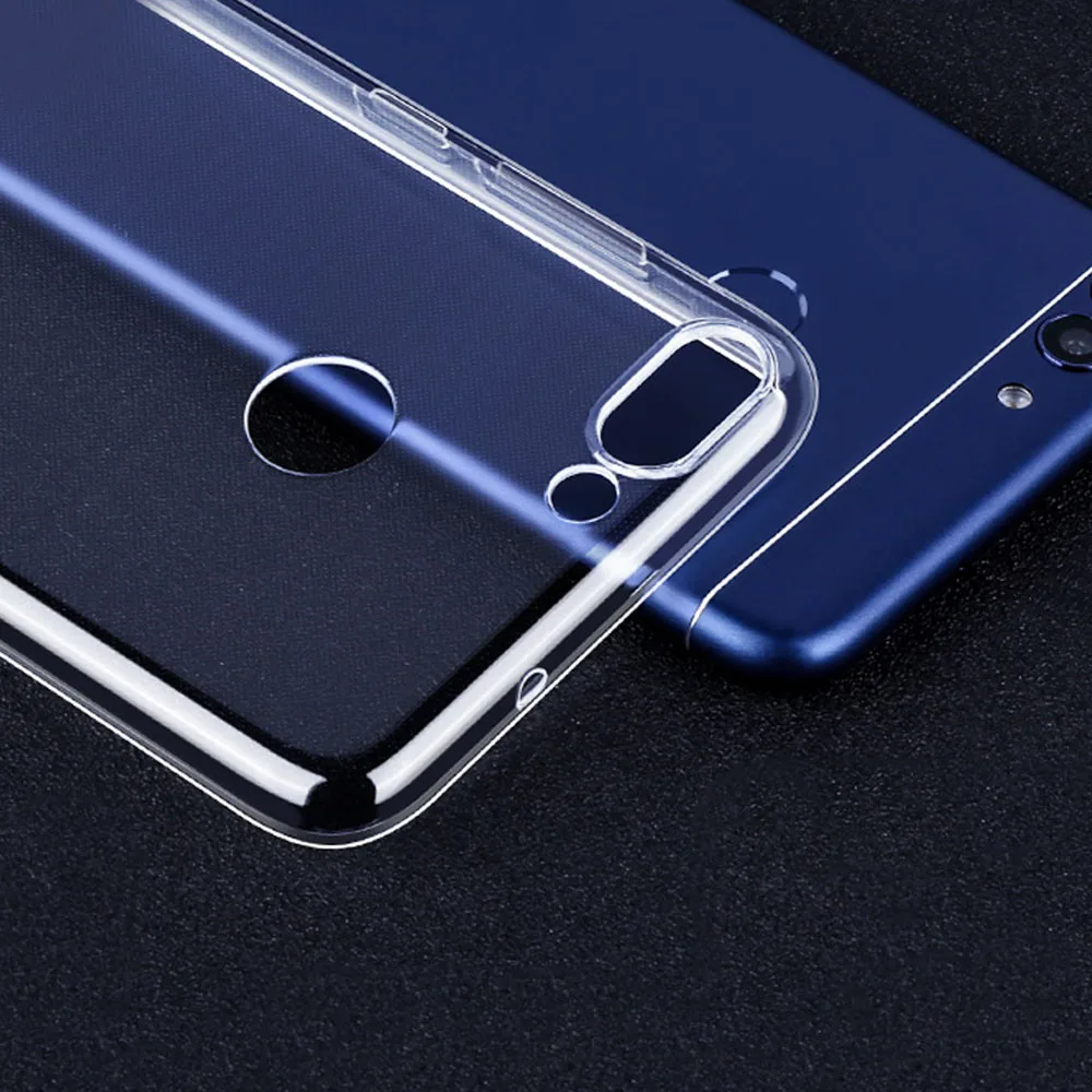 Для Huawei P Smart/Enjoy 7s чехол Ультратонкий Мягкий силиконовый гелевый Прозрачный с