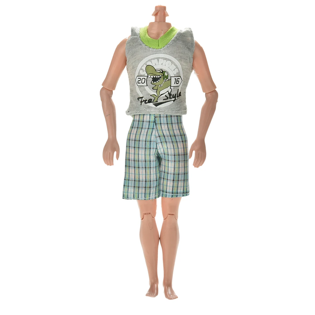 Летняя Одежда для куклы Кен 2 шт принц жилет на куклу Брюки пляжная одежда