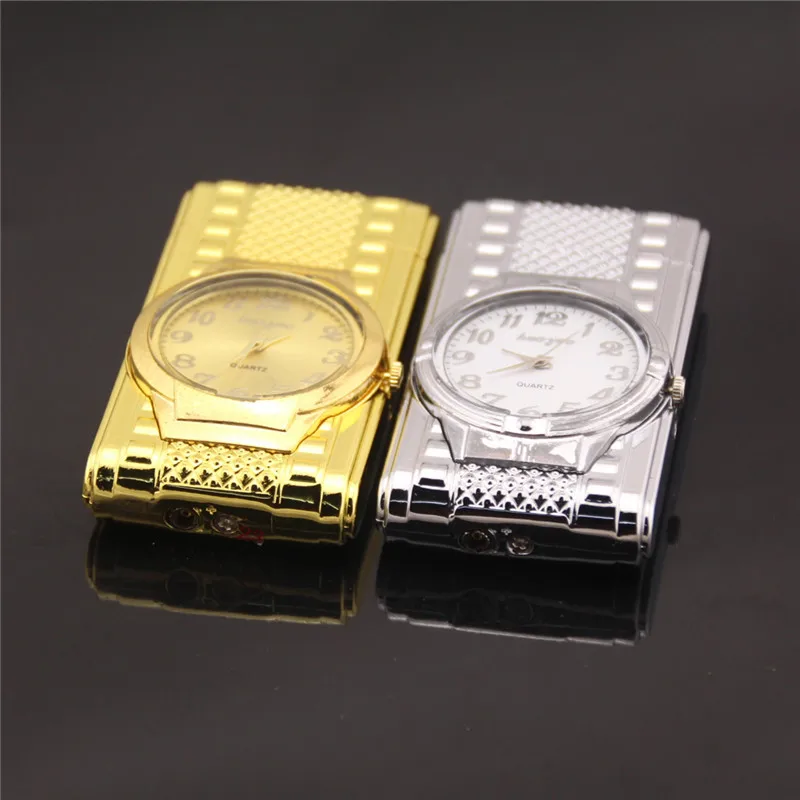 2015 Promotion Top Fashion Freeshipping Smoking Isqueiro Lighter Huayue 608 Watch Dial Colorful Light Metal Windproof |