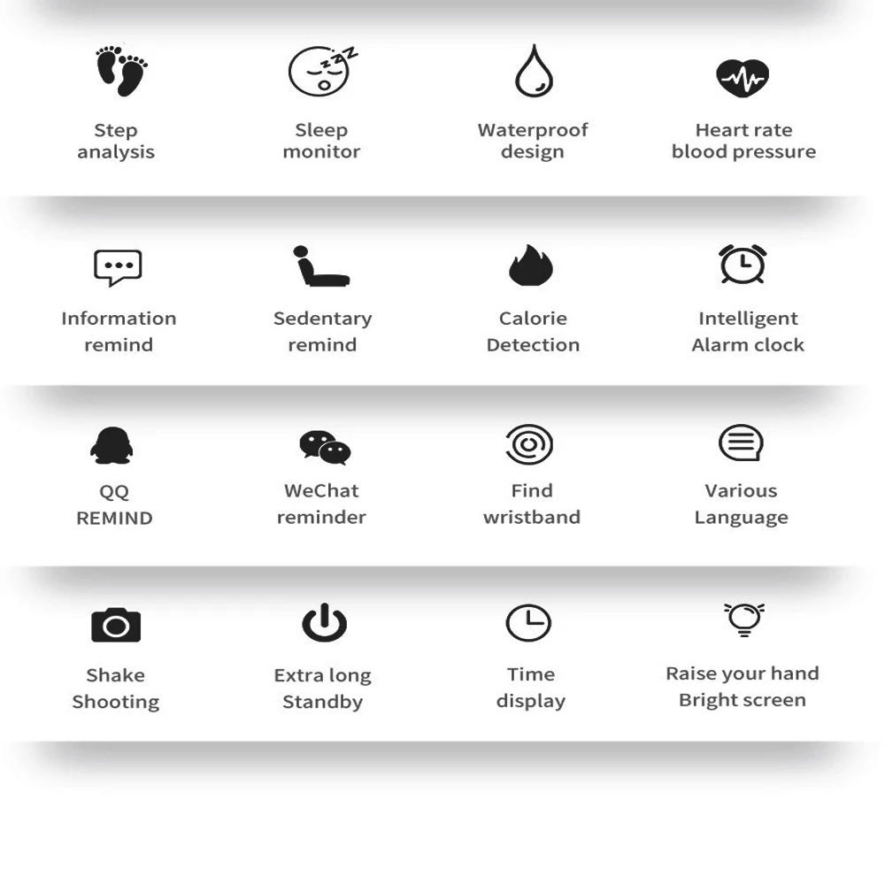 Фитнес браслет крови Давление открытый ips Экран монитор сердечного ритма Смарт M3