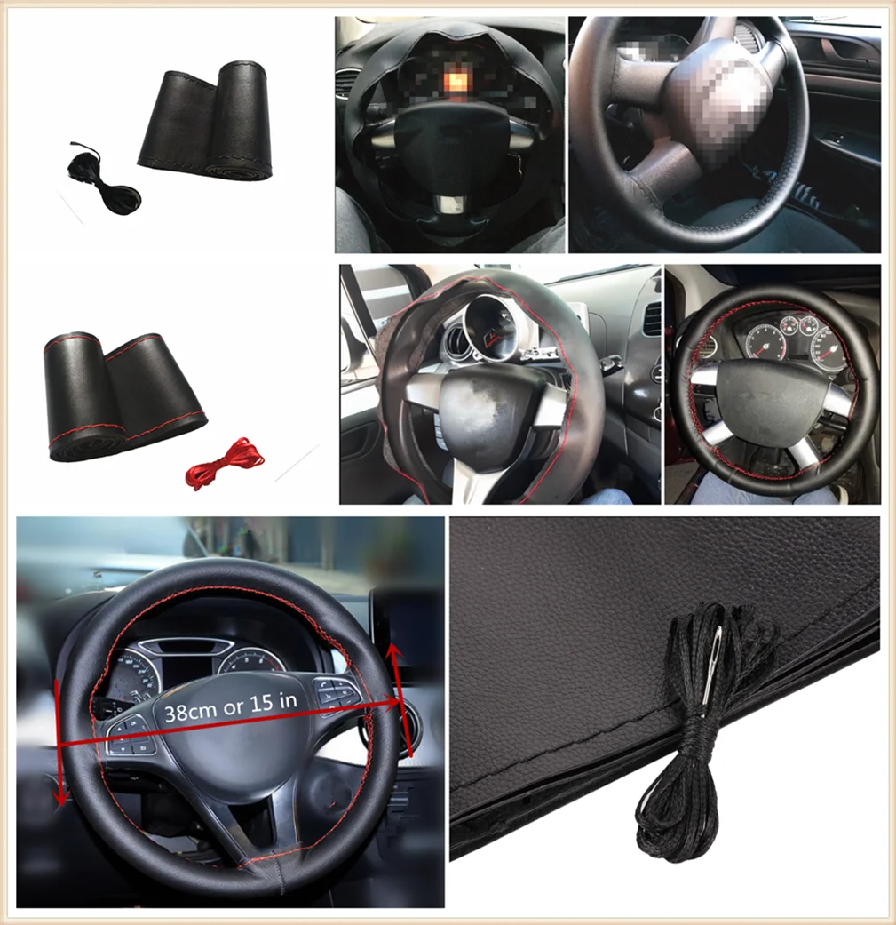 Кожа микрофибра ручная работа сделай сам 38 см для Volkswagen vw 07 EOS 2 0 TF Phaeton 6 FS|Чехлы на
