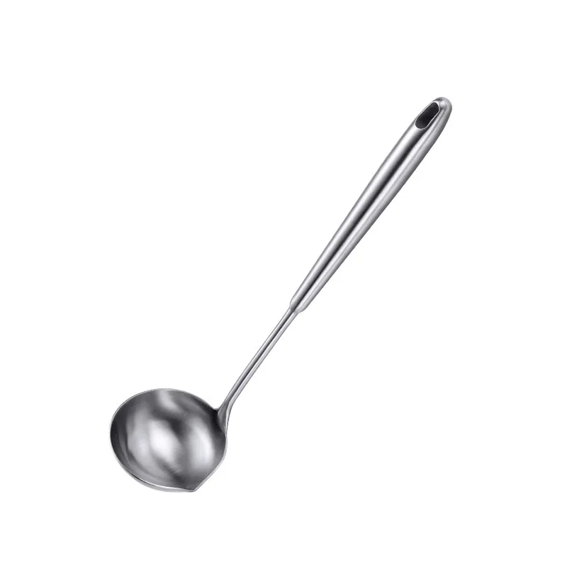 Soup Spoon 304 нержавеющая сталь Горячая кастрюля суповая ложка дуршлаг Бытовая длинная ручка анти-обжигающая каша ложки, кухонные принадлежности гаджеты - Цвет: Soup Spoon