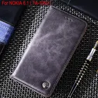 Для nokia 6,1 case Luxury кожаный чехол флип чехол с подставкой с карманом для карт Телефон Чехлы для nokia 6,1 TA-1050 принципиально без магниты