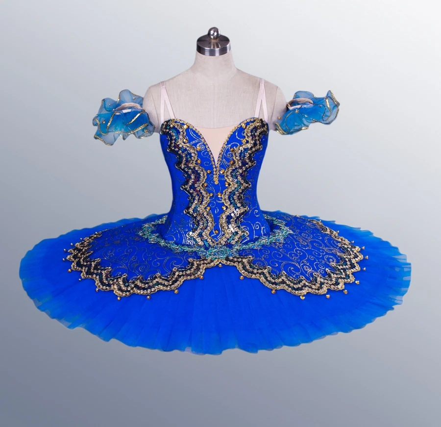 La Esmeralda, женские Блинные балерины, платье для сценического костюма, юбки-пачки для взрослых, профессиональные балетные пачки, танцевальный костюм - Цвет: Синий