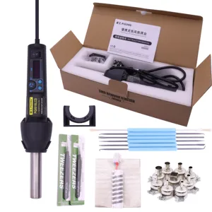 Паяльная станция PG8018, 650 Вт, с ЖК-дисплеем, регулируемая электронная Тепловая пушка, паяльная станция для распайки, IC SMD BGA + сопло 8858 650 Вт