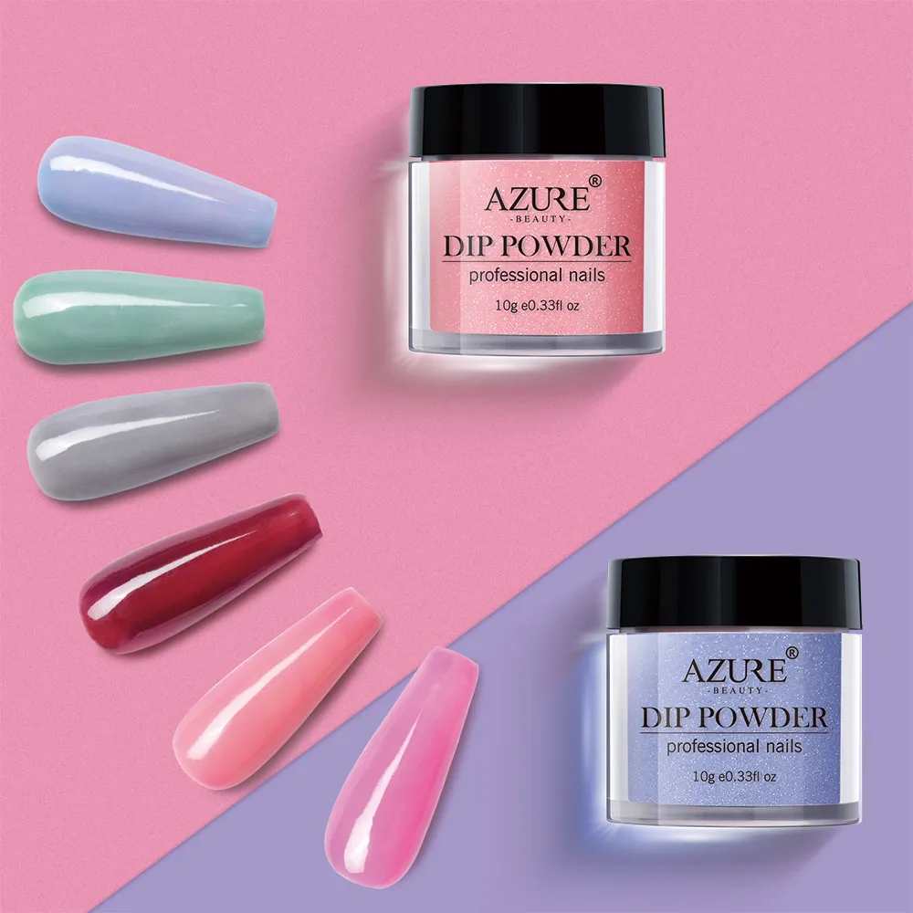 AZURE BEAUTY 10 шт./лот термо-хамелеон порошок для ногтей градиентный цвет