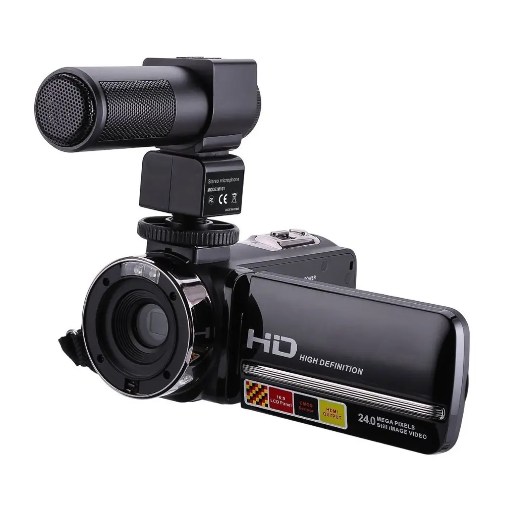 HDV 301M 1080P 16X цифровой зум 3 дюймов сенсорный экран портативный ЖК видеокамера с
