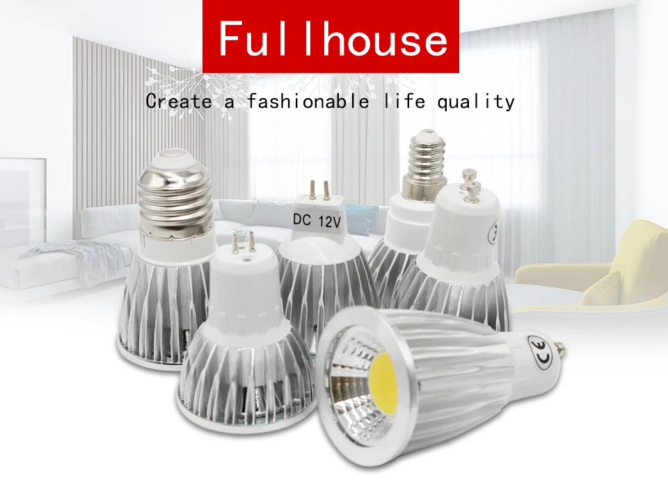 Прожектор E27 светодиодный светильник GU10 GU5.3 лампы 9W12W 15W Лампа 220V E27 E14 дома Bombillas MR16 DC12V светодиодный свет