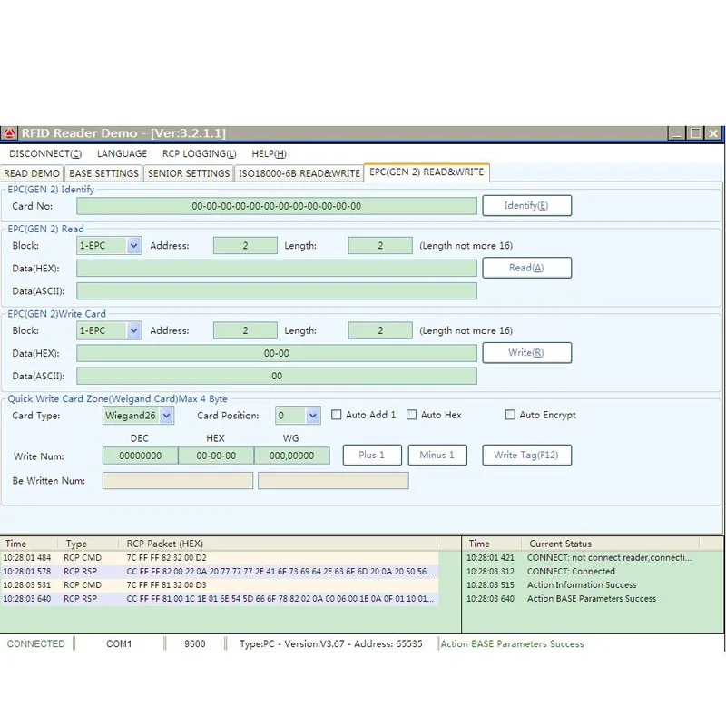 UHF RFID USB бирка записывающее устройство для карты этикетка Эмитент регистрация и