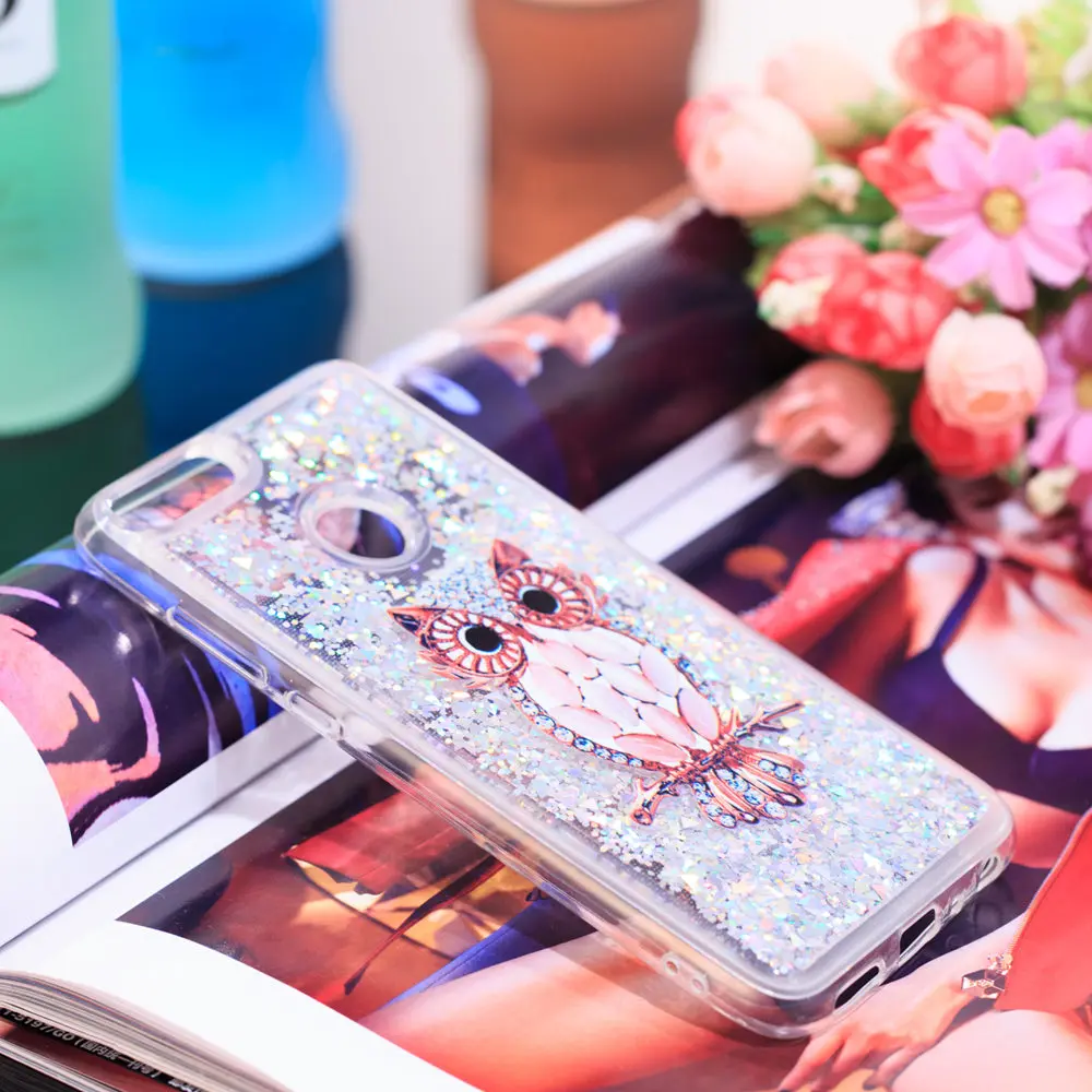 Quicksand Case For Huawei P Smart 2018 2019 Dynamic Liquid Glitter Stars Phone Cover Coque Shell for Psmart FIG LX1 LX2 LA1 |