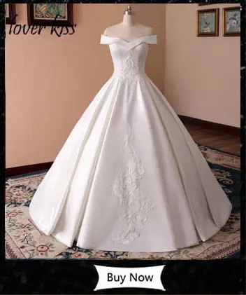 Lover Kiss Vestido De Noiva Бальные платья без рукавов с v-образным вырезом для невесты, свадебные платья с кружевной аппликацией, реальное изображение, платье для свадьбы