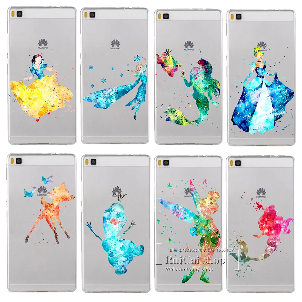 Чехол с изображением животных Микки Мауса Белоснежки для Huawei P7 P8 P9 P10 P20 Pro Lite Plus