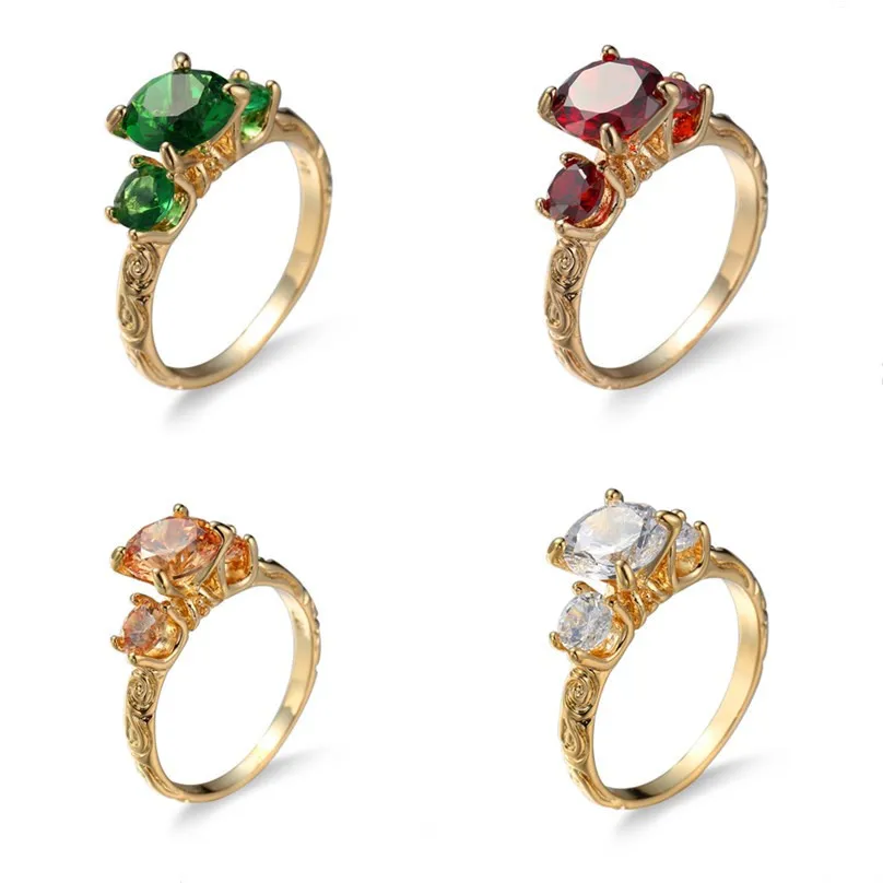 

New Ring for Women Silver Natural Crystal Zircon Bride Wedding Zircon Bijoux Femme Anillos Rings 2018 Fashion Jewelry