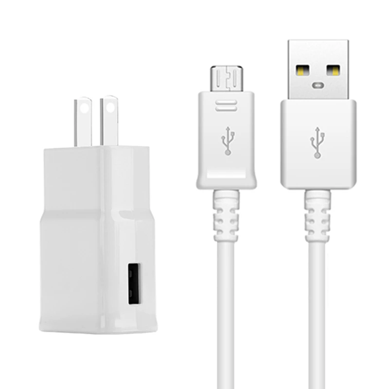Комплект для путешествий Зарядное устройство USB+ микро usb кабель для зарядки samsung S7 S6 Edge+ S4 S3 Note2 Note4 Note5 Note Edge кабели для телефонов Android - Тип штекера: US Kit