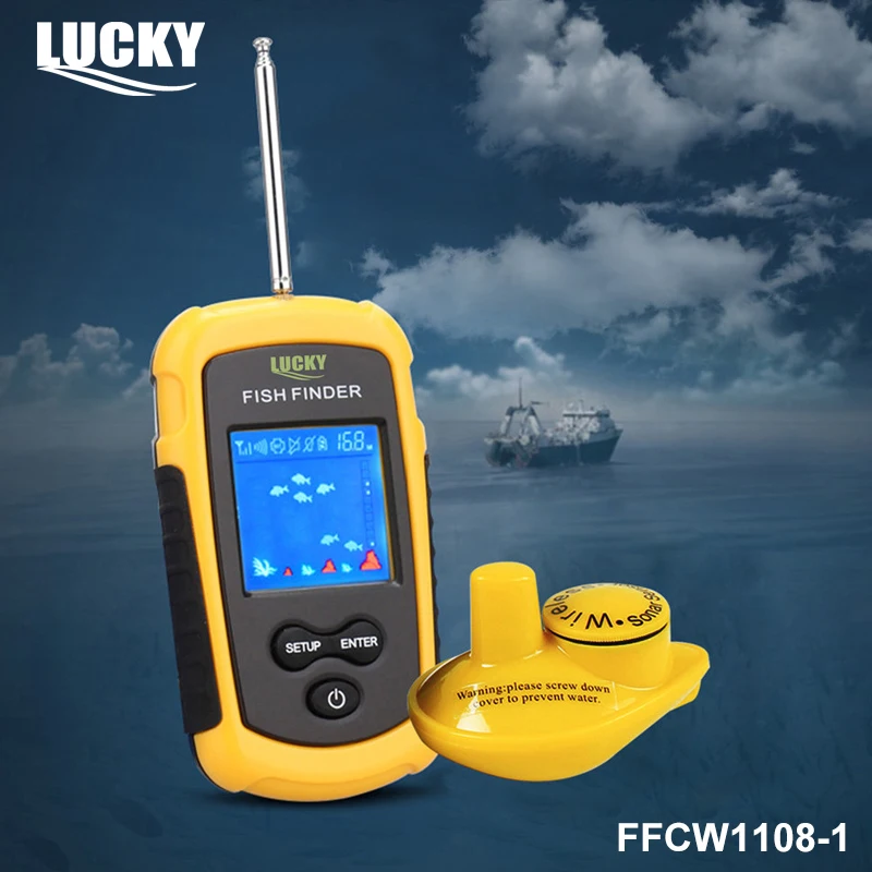Портативный эхолот LUCKY FFCW1108 1 и FFW1108 беспроводной для поиска рыбы на глубине