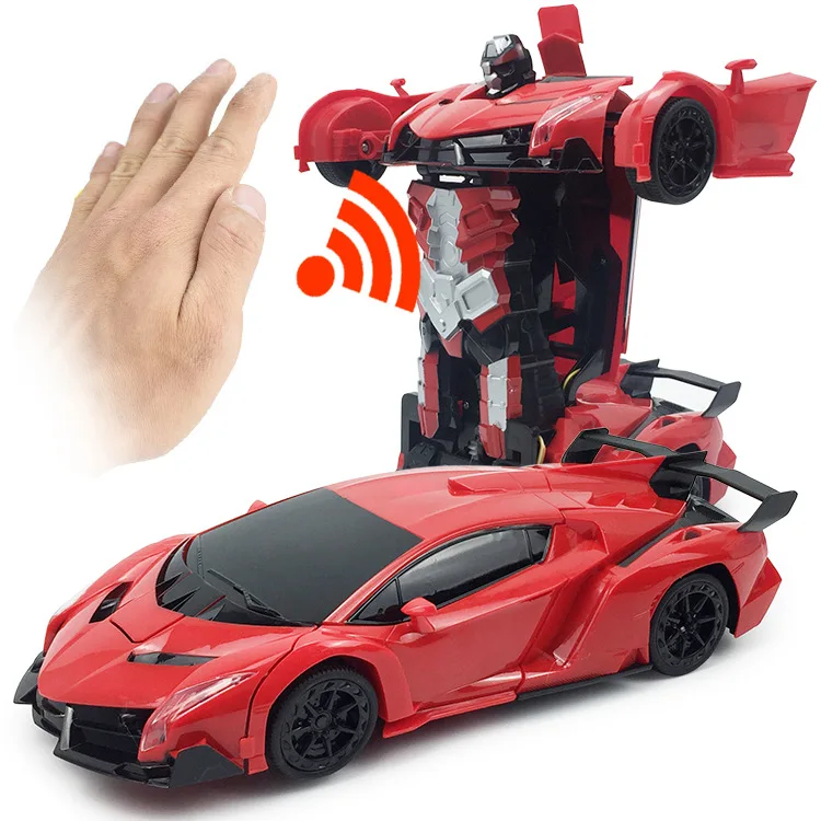 RC автомобиль трансформации роботы дистанционного управления деформационный автомобиль электрический перезаряжаемый спортивный автомобиль ручное Взаимодействие игрушки для детей - Цвет: RC car A