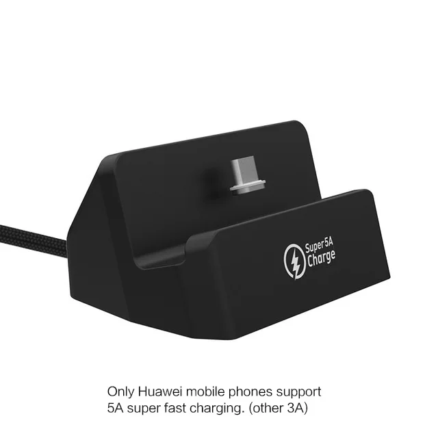 5A Dock and plug Магнитные зарядные устройства для мобильных телефонов для Honor 10 huawei P supercharge SIKAI 5A Беспроводная Быстрая зарядка док-станция Подставка USB C кабели - Тип штекера: 5A Dock and plug