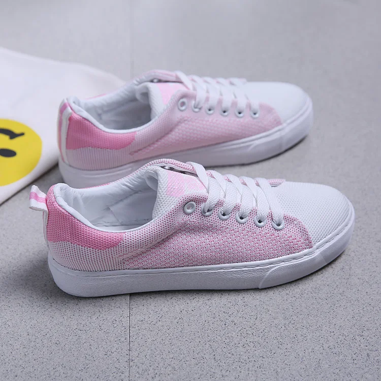 Бесплатная доставка Новинка 2017 года женская трикотажная парусиновая обувь на