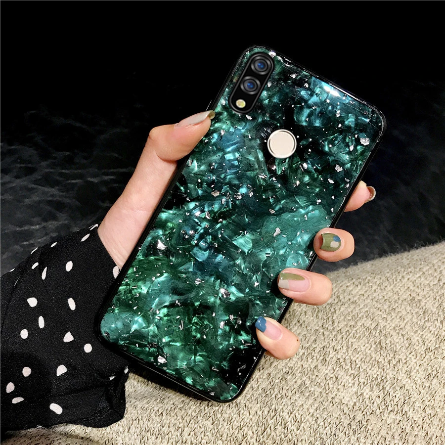 For Huawei Honor 10 V10 8X case glitter powder Gold Foil Marble Back for Mate 20 Pro P30 Soft Silicon phone shell | Мобильные