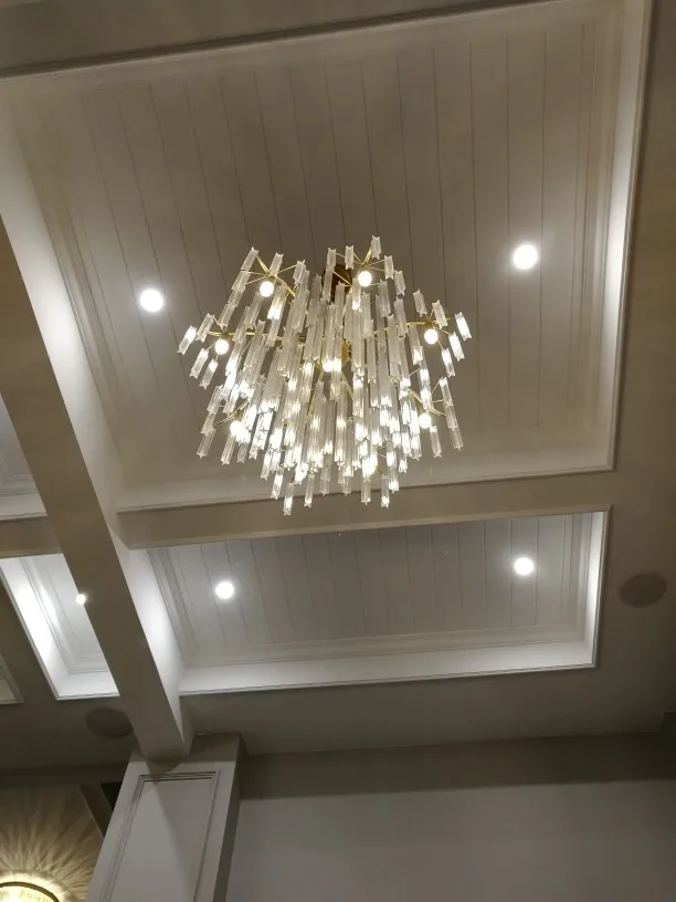 Лобби хрустальный бар освещение подвесная люстра led lustre cristal роскошные люстры для