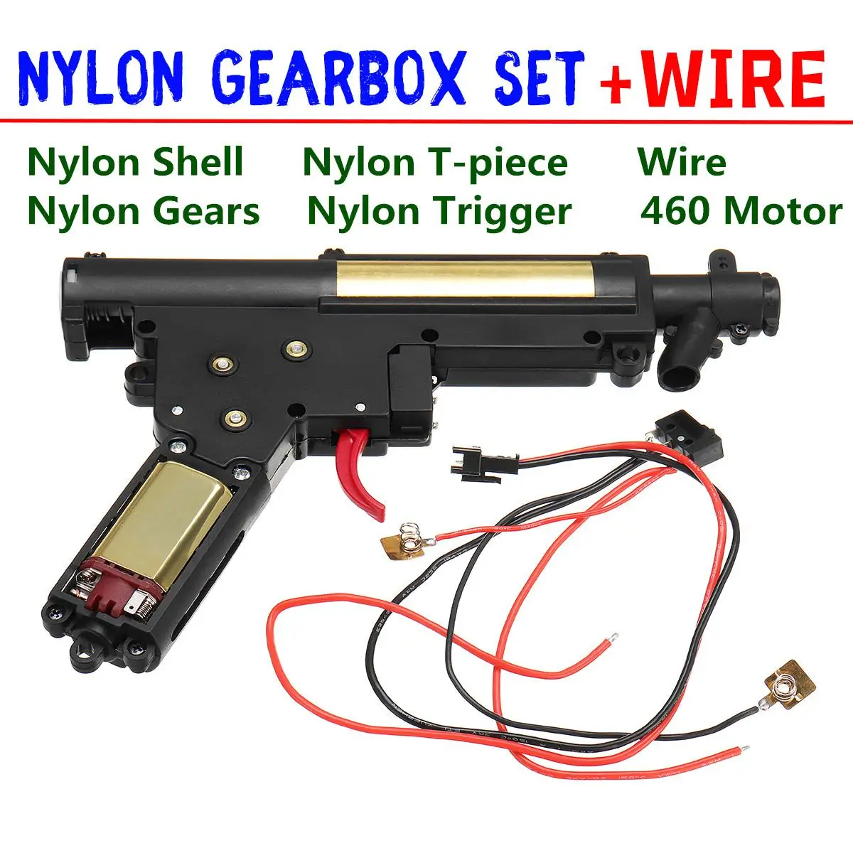 Цвет: желтый Нейлоновая коробка передач для Jinming 8Th SCAR V2 для STD 6th для NWELL M4 MKM2 гелевый шар Blastering игрушечное оружие - Цвет: Цвет: желтый