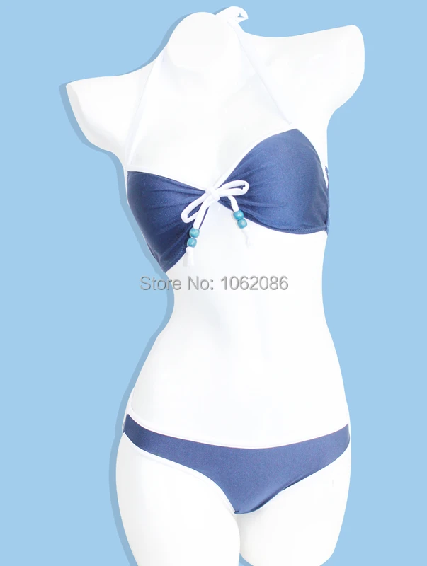 M4061 Blue Halter Bikinis for Women Cheap Brazilian Bikini |