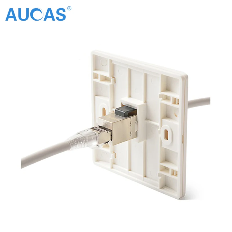 10 шт. AUCAS высокое Скорость RJ45 Cat6 FTP цинковый сплав модуль экранированный Rj45
