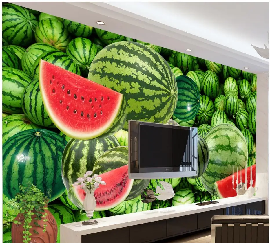 3d фрески обои для гостиной арбуз фото стен украшения дома индивидуальные |