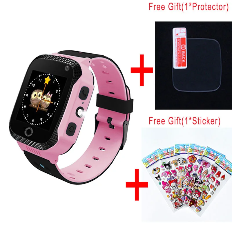 Pink Q528 Y21 Q42 gps Детские Смарт-часы с камерой и фонариком детские часы SOS устройство обнаружения вызова трекер ребенок безопасный vs Q750 Q100 - Цвет: Pink
