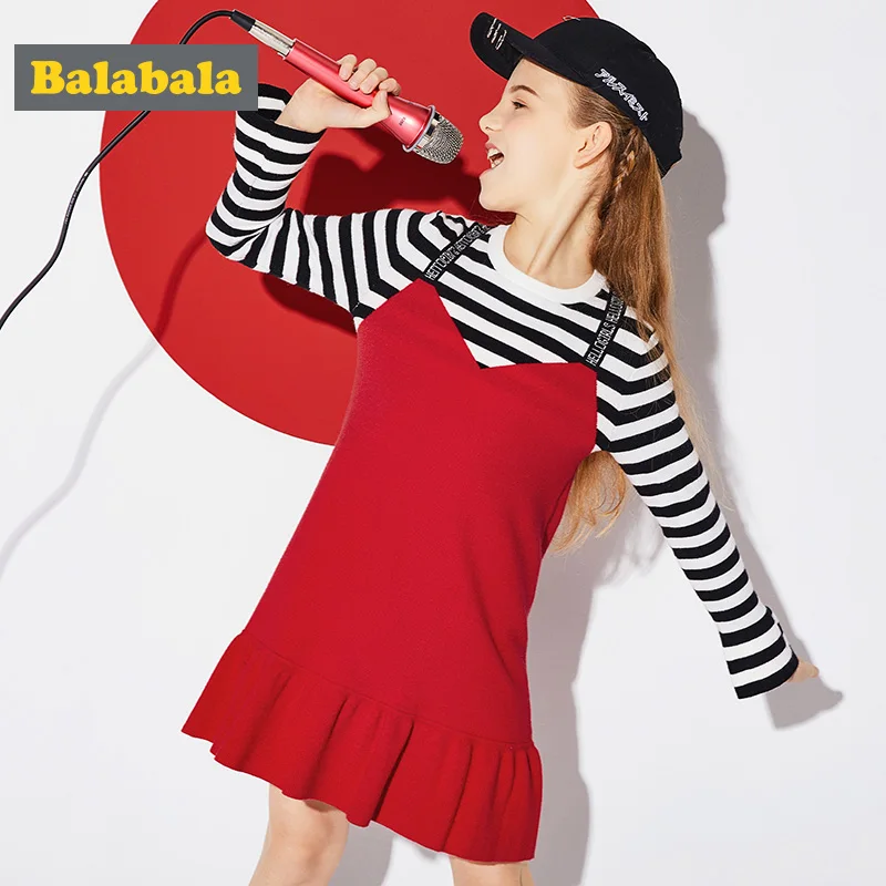 Balabala vestiti bambina girls dress long sleeve knitted dresses for costumes children the new year girl | Детская одежда и обувь