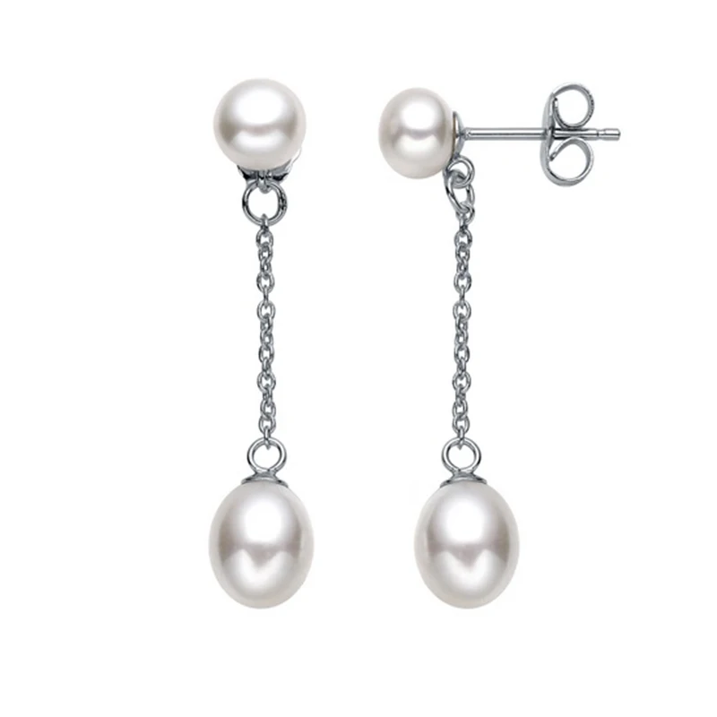 Женские серьги подвески с пресноводным жемчугом|jewelry silver earrings|jewelry pearl earringsjewelry