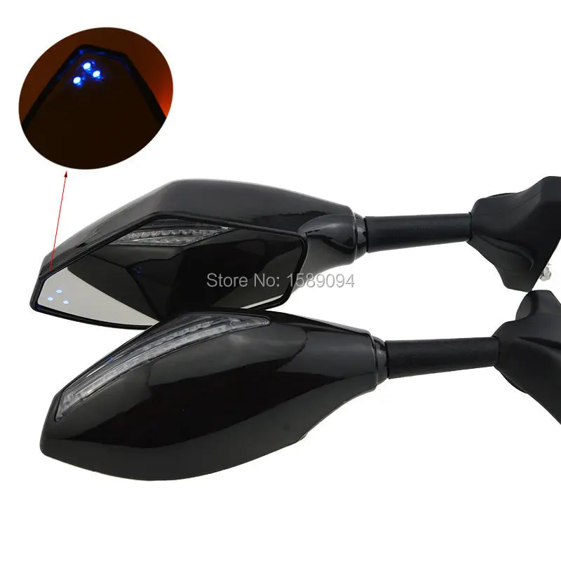 Интегрированный сигнал поворота Зеркала мотоциклетные заднего вида сбоку mirros