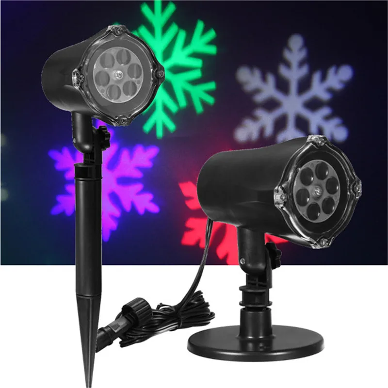 4 Вт RGB Снежинка водонепроницаемый лазерный проектор светодиодный сценический