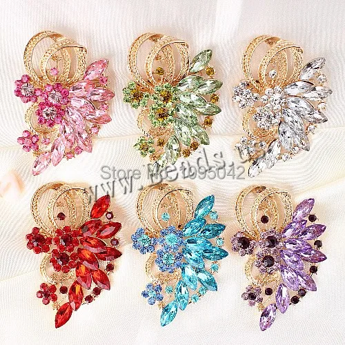 Free shipping!!!Resin Brooch 2014 Jewelry Zinc Alloy with Crystal gold color plated faceted &amp rhinestone mixed colors | Украшения и
