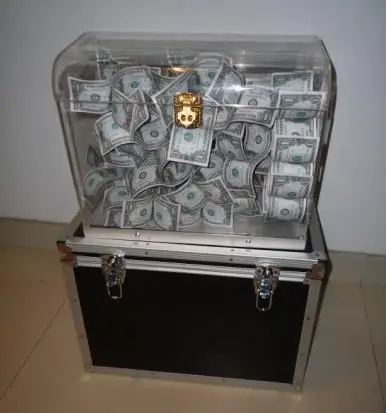 

CRYSTAL MONEY CHEST - Stage Magic / Magic Trick, Gimmick,Props,Illusion,Super effect,Party Trick
