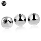 Кольцо для пирсинга с титановым винтом, растягивающее ювелирное изделие с шариками для носа, губ, сосков, бровей, бижутерия для тела, 16 г 14 г