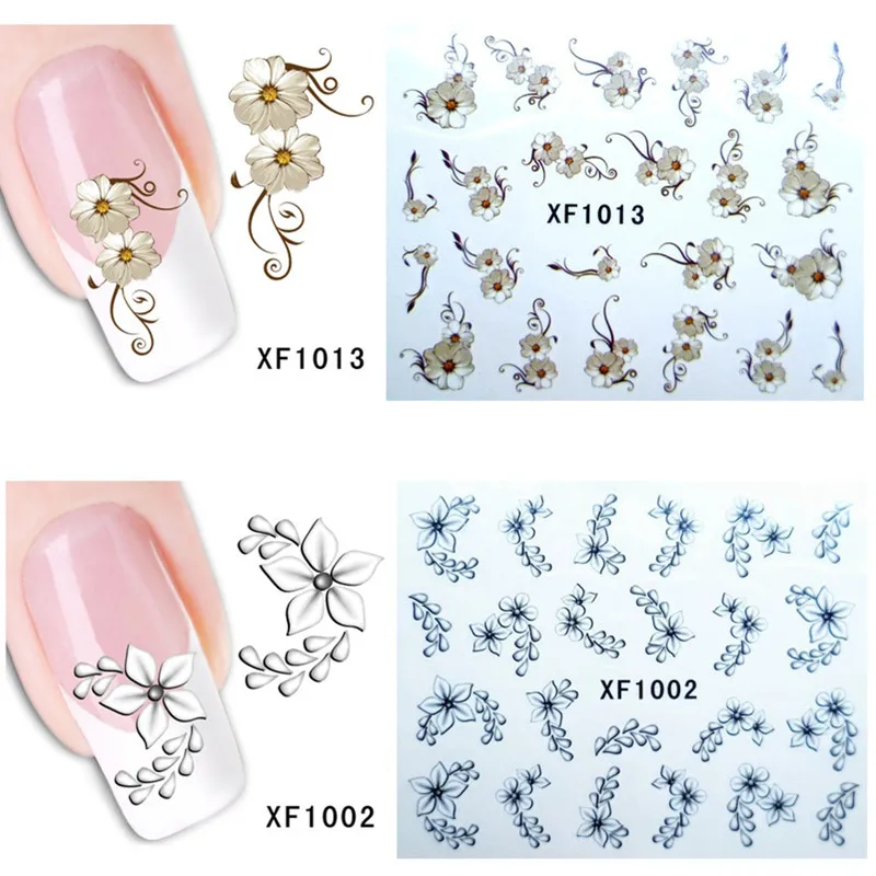 

1 Sheet Nail Stickers Blooming Flower Butterfly Stickers For Nail Art Water Transfer Stickers Decals Decorations Manicure