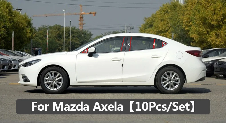 Airspeed для MAZDA 3 AXELA MAZDA 6 ATENZA CX-4 CX-5, автомобильная оконная колонка, декоративная наклейка, зеркало, черное B C, покрытие стойки, молдинги