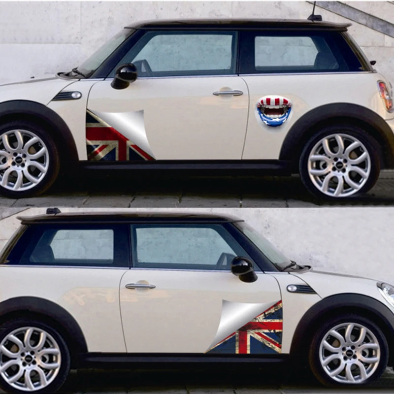 Юнион Джек Автомобильная Боковая дверь юбка наклейка украшение для Mini Cooper One JCW S R60 R55 R56 F55 F56 F60 земляк автомобильный Стайлинг