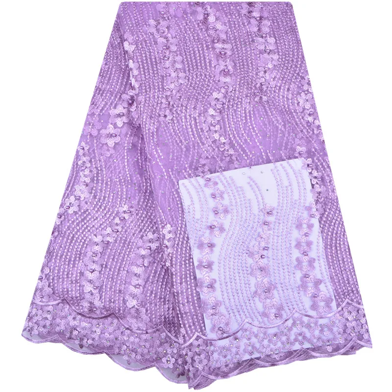 

Red Embroidery African French Lace Fabric Dress With Stones For Wedding Sewing Material New Arrival French Lace With Stones1211B
